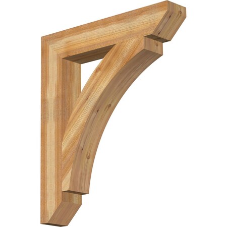 Ekena Millwork Thorton Slat Rough Sawn Bracket, Western Red Cedar, 6"W x 34"D x 40"H BKT06X34X40THR06RWR
